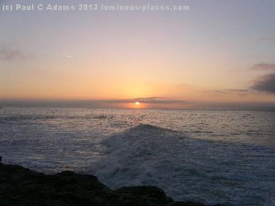 sunrise and ocean wave