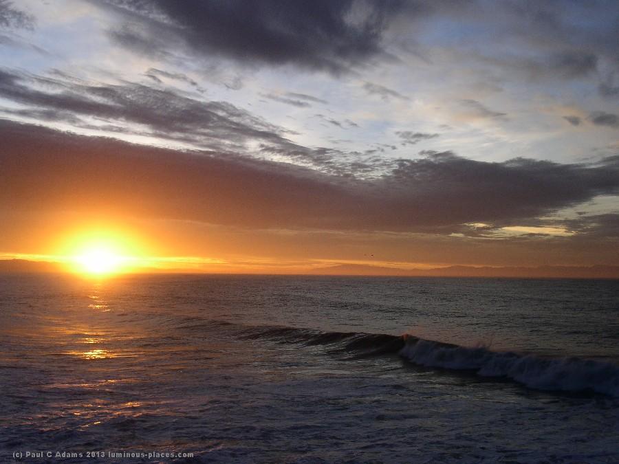 sunrise over Monterey Bay