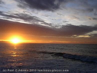 sunrise over
                          Monterey Bay