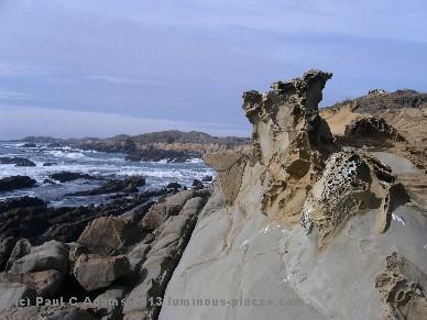 natural
                          sandstone monuments coast area California