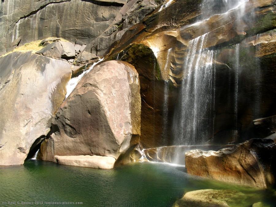 pool at base of Yosemite
                waterfall